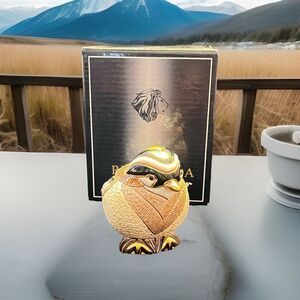 Kinglet Gold/platinum Bird  Figurine #787 Rinconada Made In Uruguay